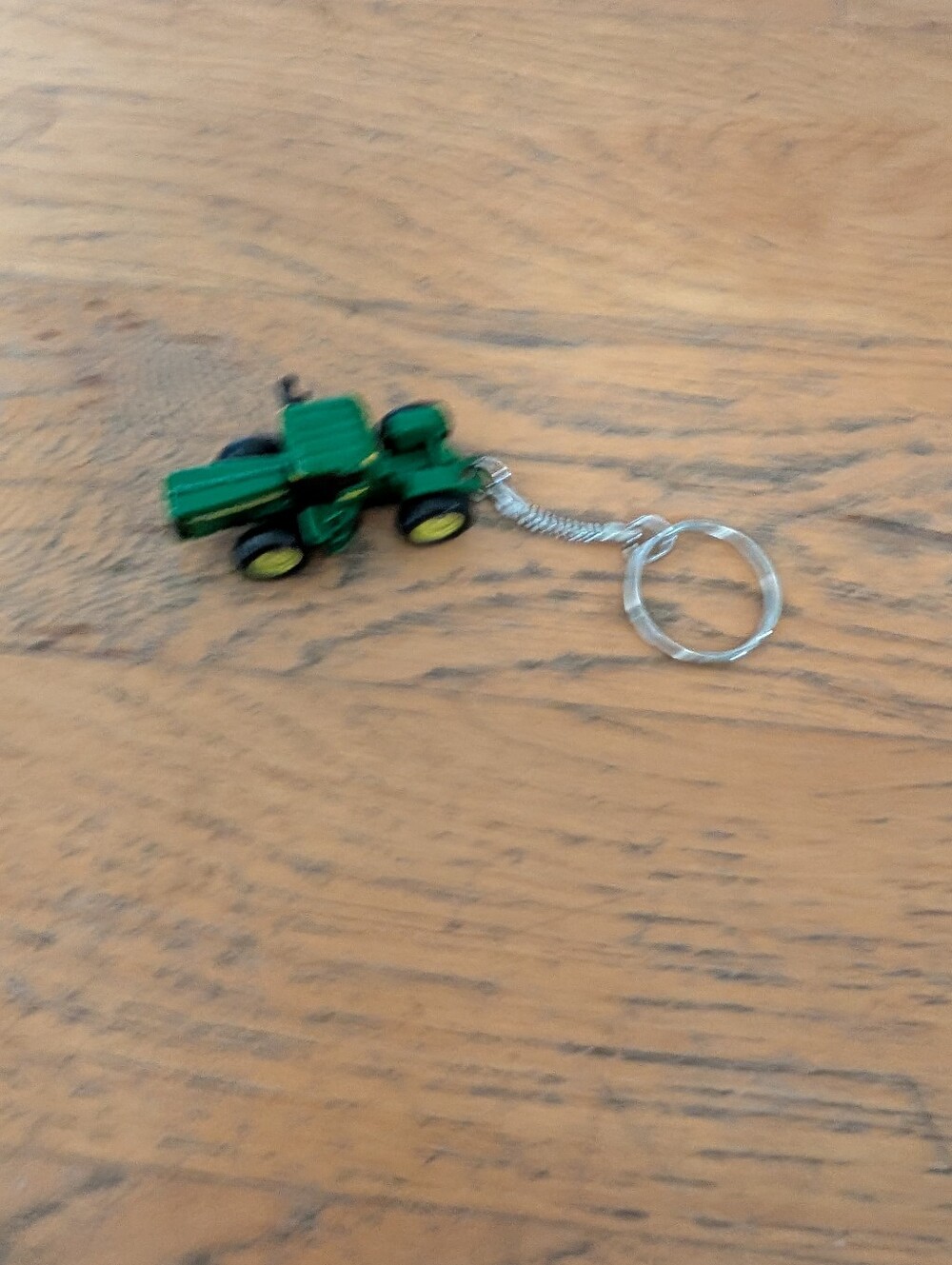 Green Tractor Keychain